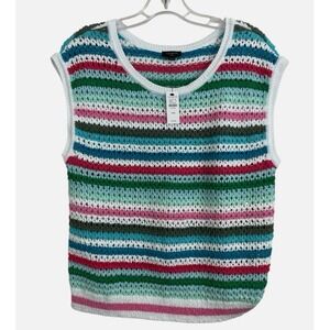 Talbots Women's Crochet Sweater Vest, Small